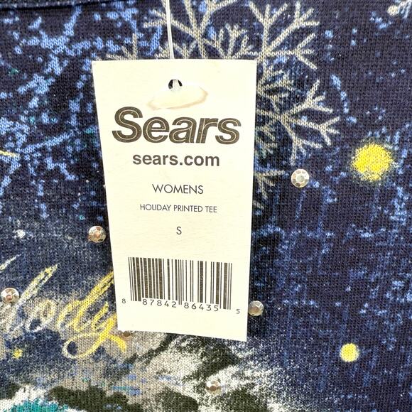 Vintage IB Diffusion Sears Christmas Winter Shirt Womens S NWT - Picture 2 of 12